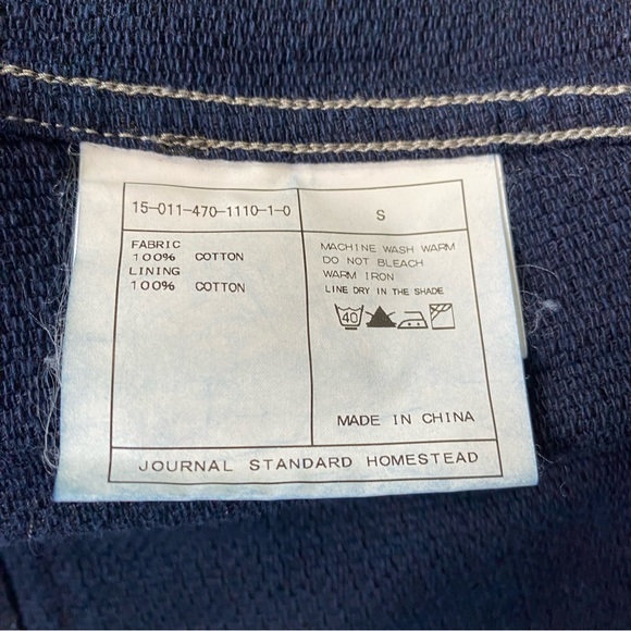 Journal Standard J.S. Homestead men's navy indigo blazer/jacket, JP S = US XS - Picture 12 of 14